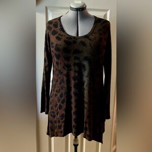 American Twist Brown and Black Relaxed Tunic